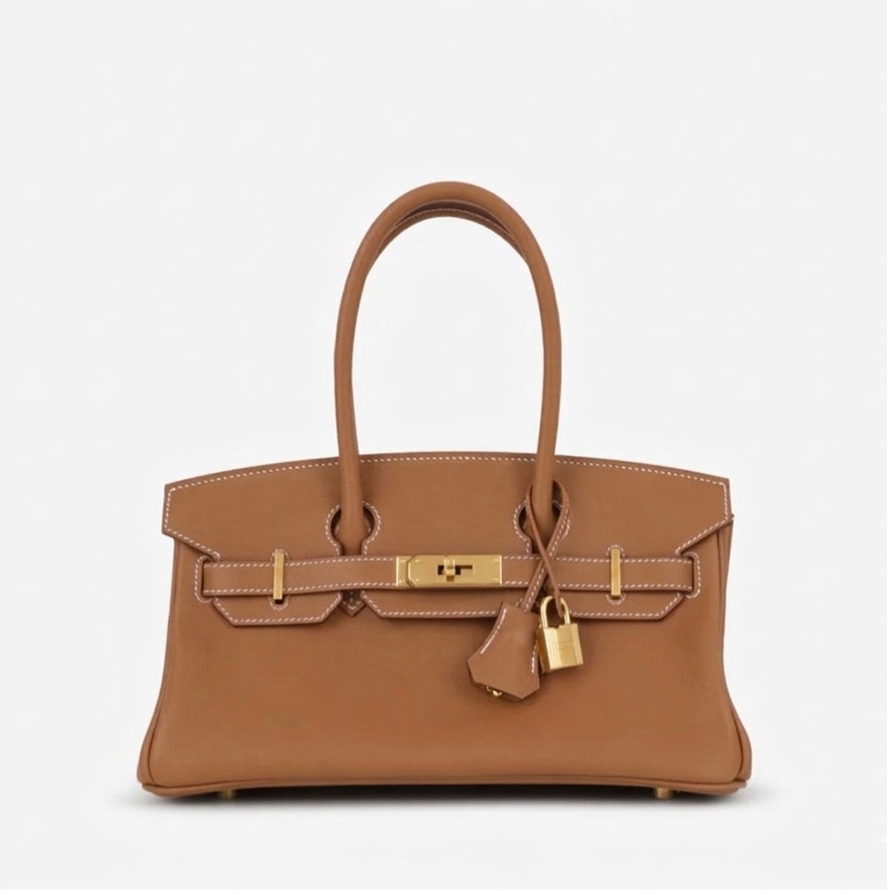CAMILLE SHOULDER BAG - BROWN (GOLD)