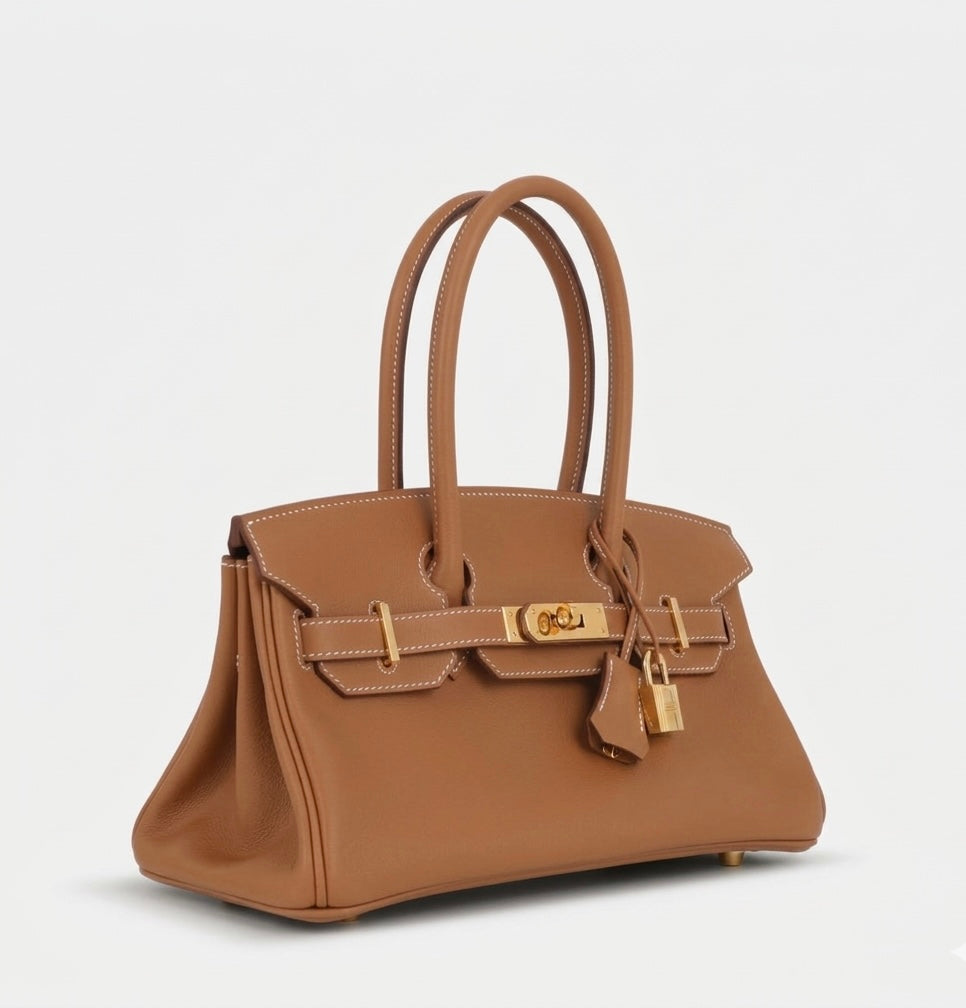 CAMILLE SHOULDER BAG - BROWN (GOLD)